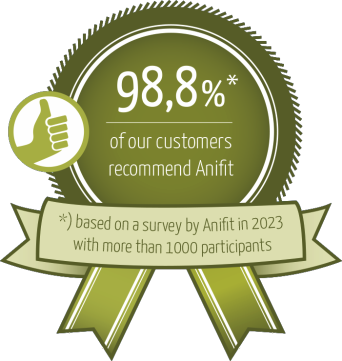 98.5% of our clients would recommend Anifit