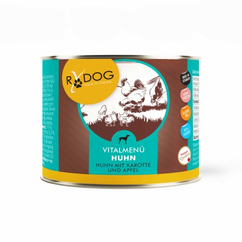 Dog Accessories Wet pet food RyDog Vital Menu Chicken (Vitalmenü Huhn) 200g 6 Piece -1- Anifit